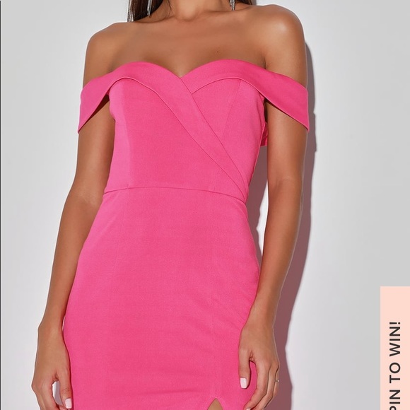HOT PINK PROM DRESS ONLY WORN ONCE!!! 💕 - Picture 1 of 5